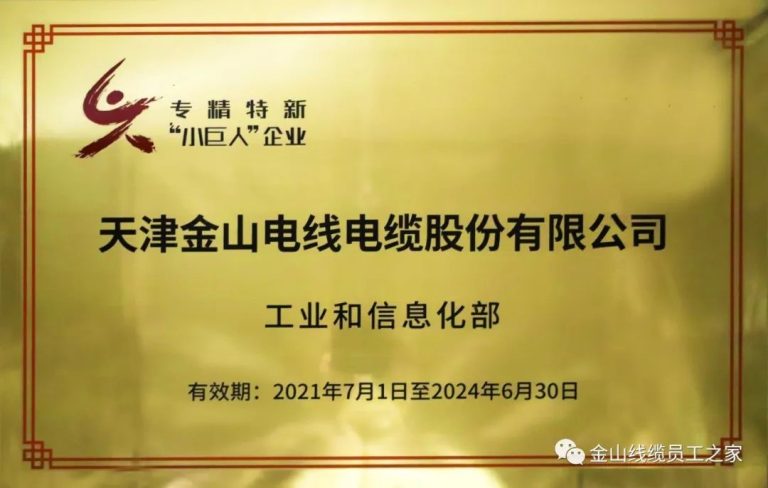 太阳集团喜报丨太阳集团线缆荣获专精特新“小巨人”称号